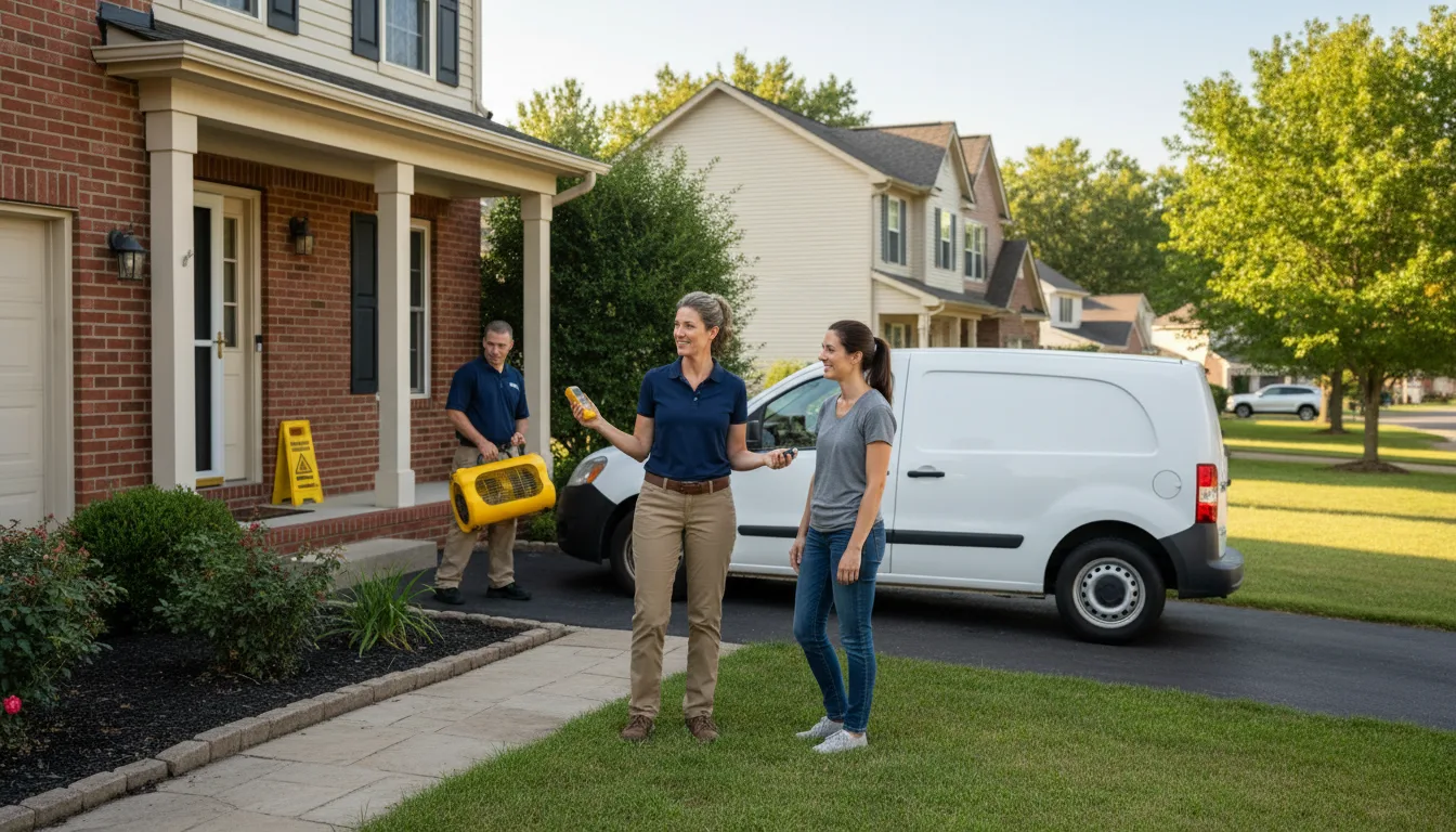 Residential water damage restoration in Trenton, IL